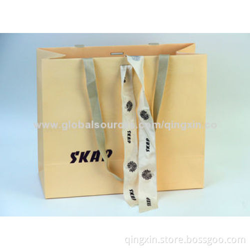 Promotional Eco-friendly Paper Bags, Suitable for Shopping Purpose, Drawstring Handle